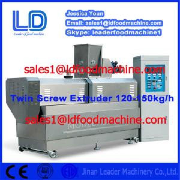 Double screw /fish food extruder /dry pet food / puffed cereal snack extruder machine #1 image